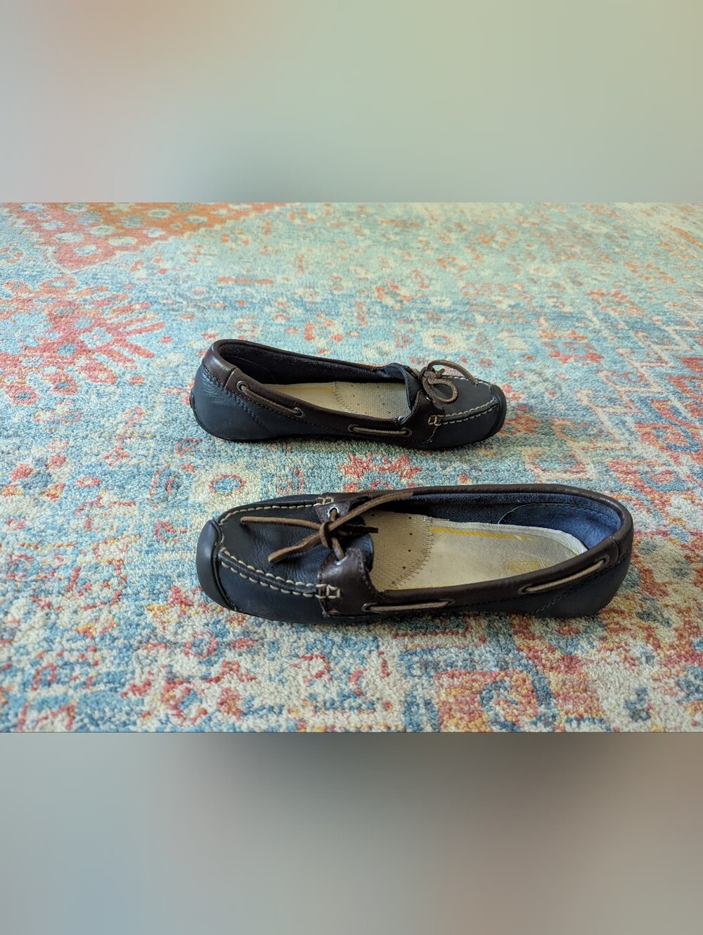 KEEN Catalina 1-Eye Boat Shoe Women's 8 Navy Leather Driving Moccasin Flats Blue - Picture 7 of 13